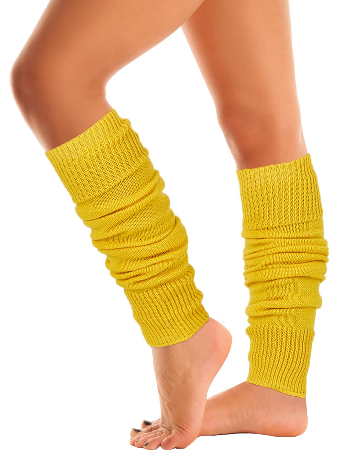 Mysocks Leg Warmers Extra Soft Stylish Fancy Winter 80s Party Dance Neon Long Legwarmers for Women Girls Ladies