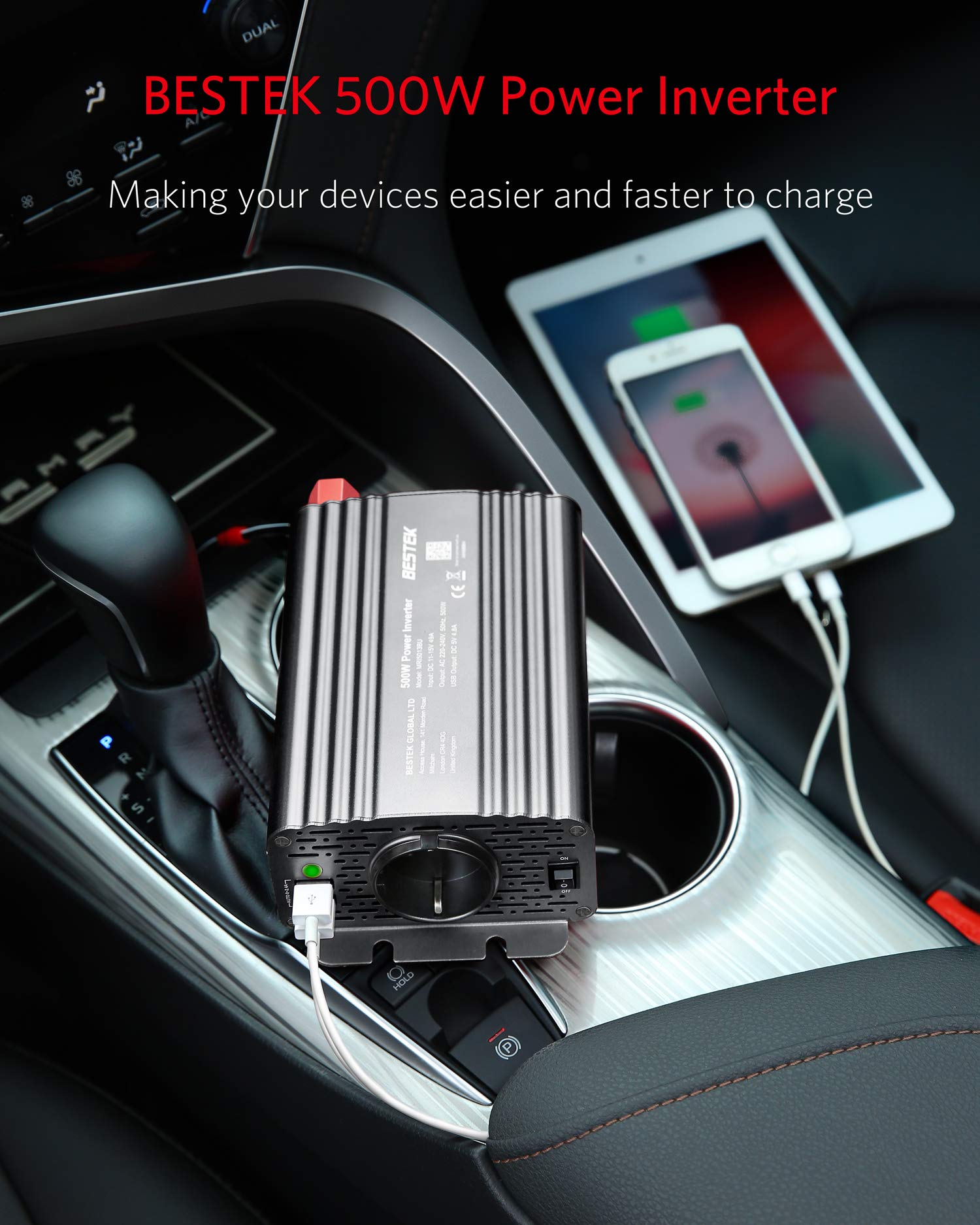 BESTEK Inwerter mocy 500 W