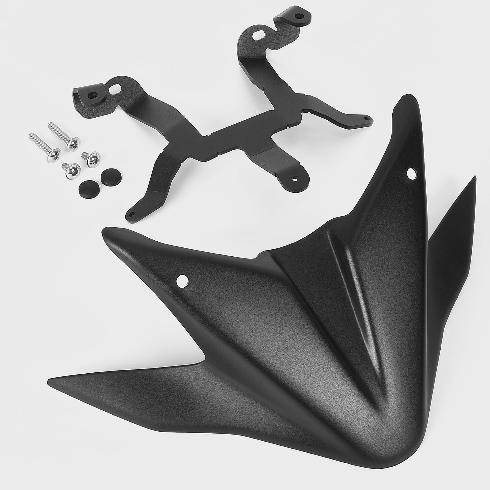 WOOGA Ruota anteriore Copertura superiore Parabordi Becco Naso Cono Estensione Cowl per YA&MA&HA Tracer 9 GT Tracer 900 2021 2022 2023 TRACER 9GT Accessori moto (Nero)