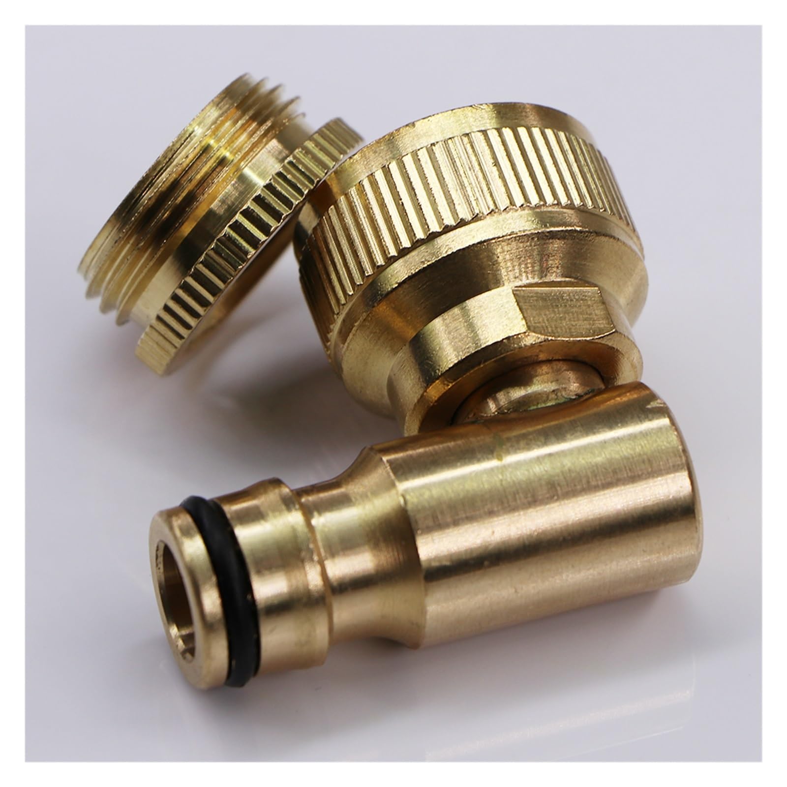 Generico 1 pz. 16 mm 1/2 "3/4" Raccordo rapido Piegato for irrigazione da Giardino Adattatore in Ottone e Rame Giunto di accoppiamento Durevole(1I2 to 3I4 Inch-1pcs)