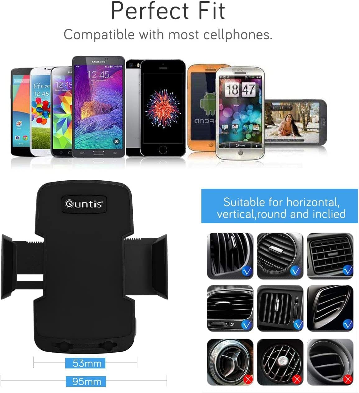 Supporto Cellulare Auto Blukar Supporto Telefono Per Auto - Universale, 360° Rotazione, Per Griglia Aria Vent Clip Universale - Foto 4