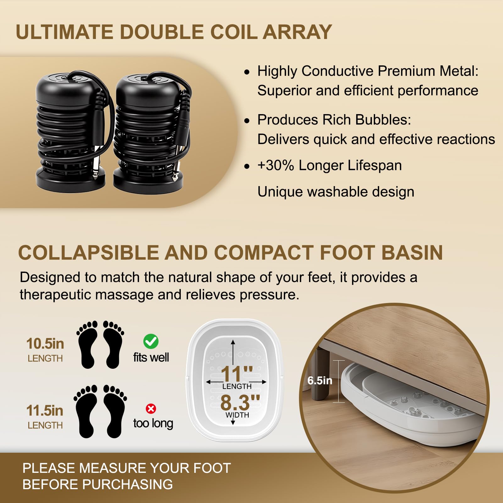 Ionic Foot Bath Detox Machine, Foot Detox Foot Bath Moak Tub z 2 tablicami, 80 jednorazowych wkładek do spa dla stóp, sól morska Detox, składane wiadro do spa stóp, wanna do namaczania stóp na