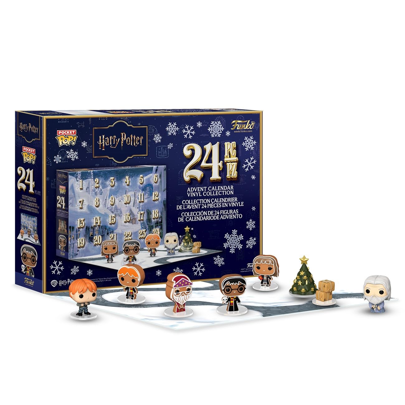 Funko Pocket Pop! Countdown Calendar: Harry Potter - Calendario de Adviento - 24 días de sorpresas - Coleccionable Vinyl Mini Figures - Caja misteriosa - Idea de Regalo - Cuenta atrás de Navidad