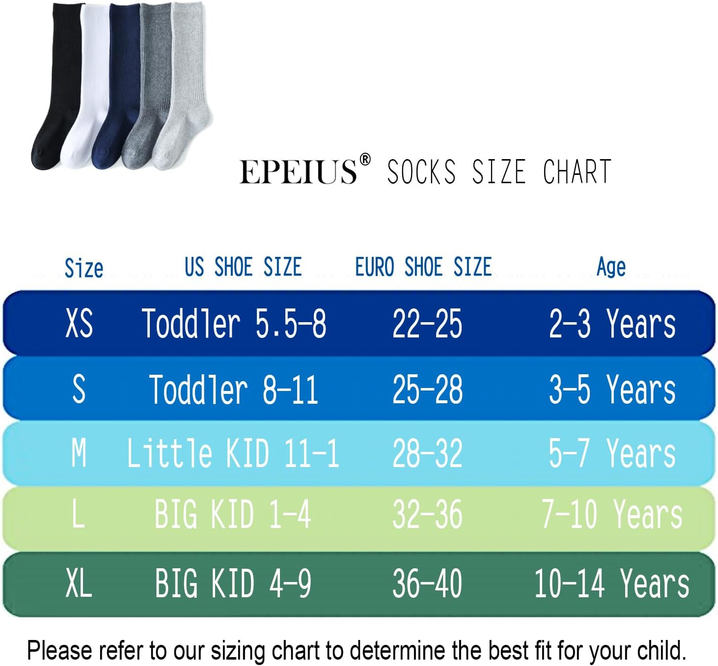 EPEIUS Knee High Socks for Girls Seamless Cotton School Uniform Socks Boy Ribbed Dress Socks Kids White Long Socks Navy - Image 7