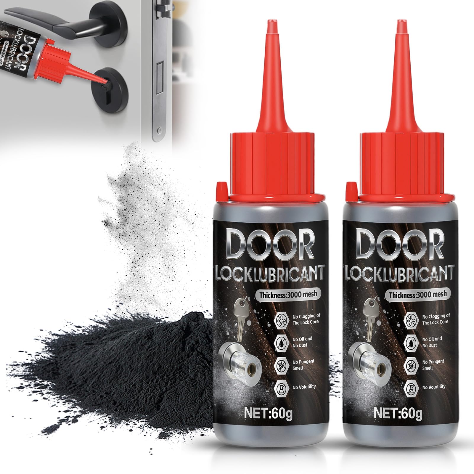 Grafito en Polvo 120ML para Lubricar Cerraduras de Puertas