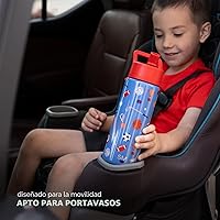 Vista 6 de Simple Modern Summit - Botella de agua con tapa con pajilla, vaso con aislamiento térmico de acero inoxidable de 14 onzas para niños pequeños