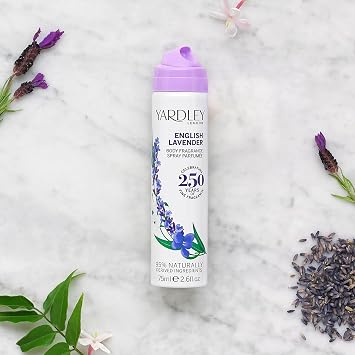 Yardley London Body Fragrance Spray 75ml | Mix & Match Any 3 Scents | Choose from English Lavender, Blossom & Peach, Bluebell & Sweet Pea, Freesia & Bergamot, April Violets | 3 x 75ml