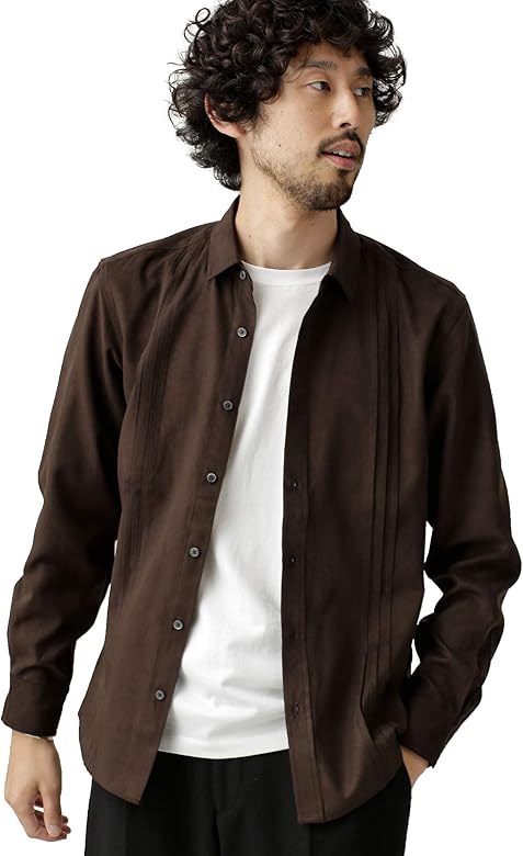 Amazon ナノユニバース フェイクスウェード ピンタック シャツ メンズ M D ブラウン シャツ 通販 Amazon ナノユニバース フェイクスウェード ピンタック シャツ メンズ M D ブラウン シャツ 通販