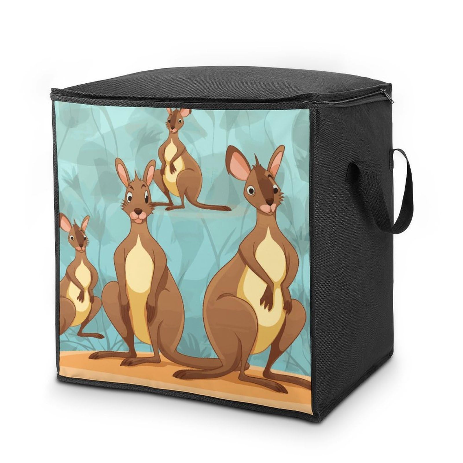 Funny for Kangaroo Zoo Storage Bags with Reinforced Handles,Moving Bag with Zipper,Closet Organizers,Compression Packing Cubes