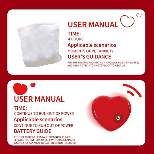 Miniatura 8 de ALL FOR PAWS AFP Heart Beat Warm Unicorn - Juguete de ayuda conductual para mascotas, juguete de peluche cálido, juguetes cómodos para perros