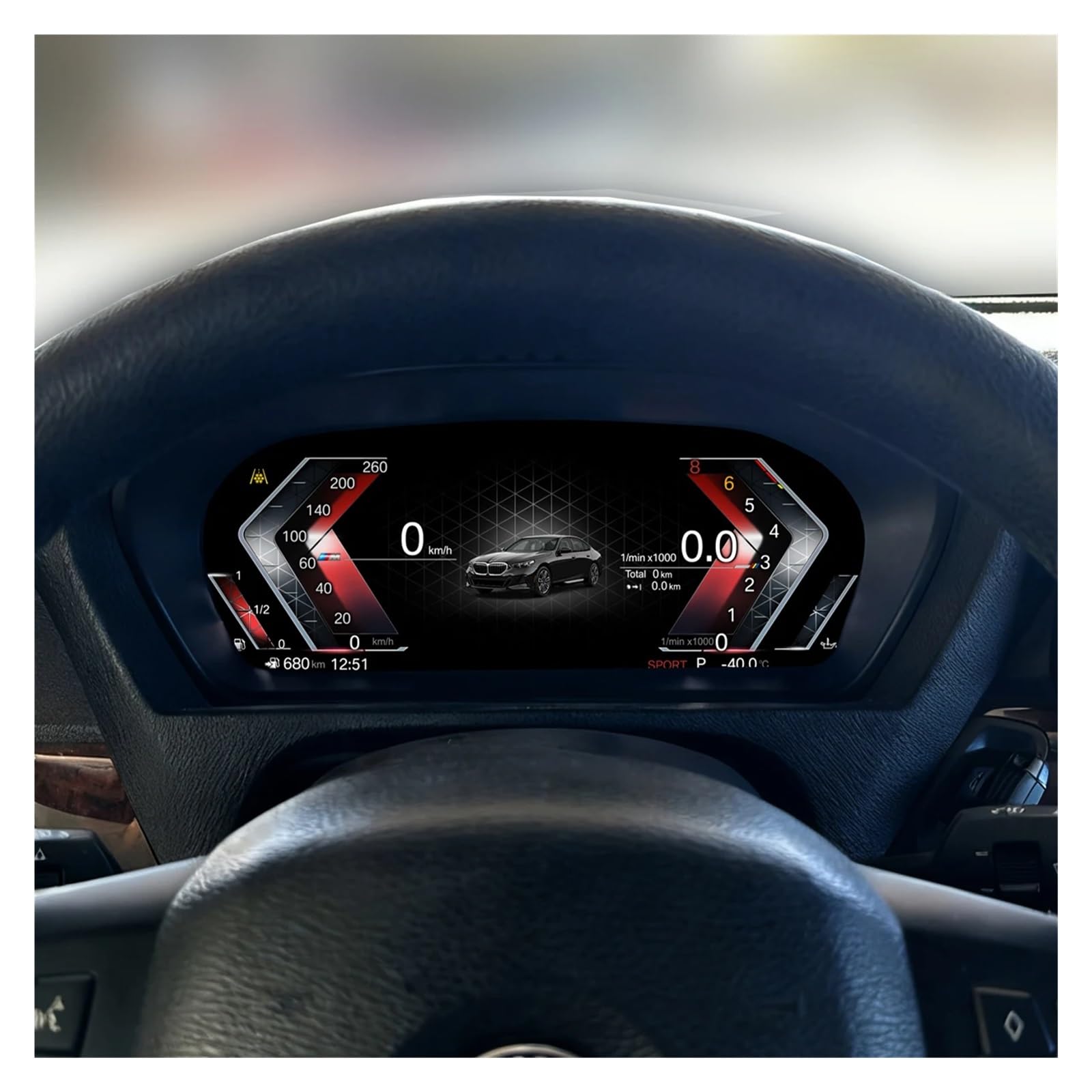Pantalla digital de 12,3 pulgadas, panel de tablero LCD, velocímetro CarPlay, compatible con BMW X5 X6 E70 E71, pantalla de cabina de grupo de instrumentos(For X5 E70)