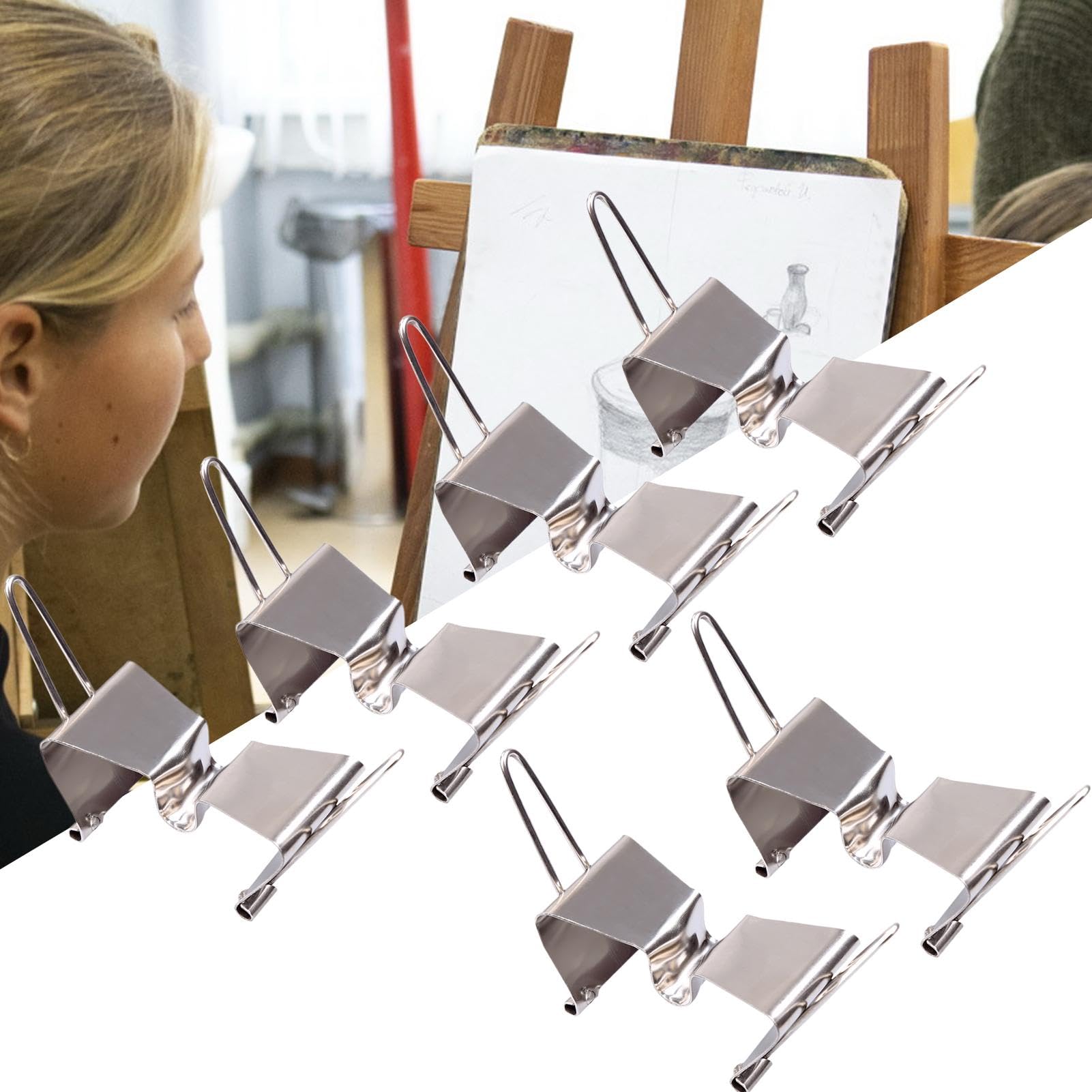 Morsetto di separazione per cornice per pittura, clip di separazione per pannello di pittura - Morsetti per telaio in tela da 6 pezzi,Morsetti per trasporto di bagnate inossidabili Aiutante d'