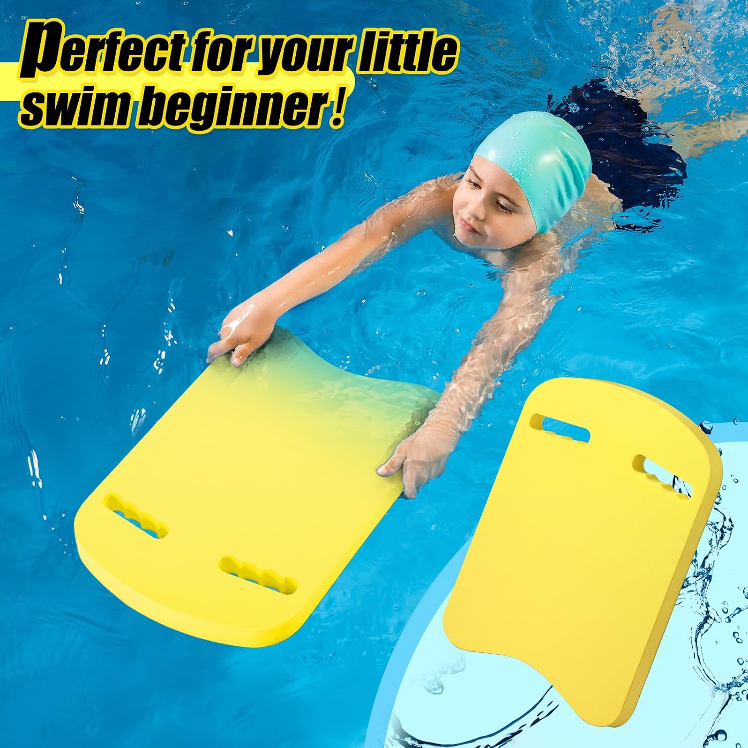 2 Pcs Swimming Kickboard Pull Buoy Set Training Aid Float Pull Buoy Leg Float Swimming Training Equipment Accessories for Hand Leg Adults Children Beginners Exercise Fitness