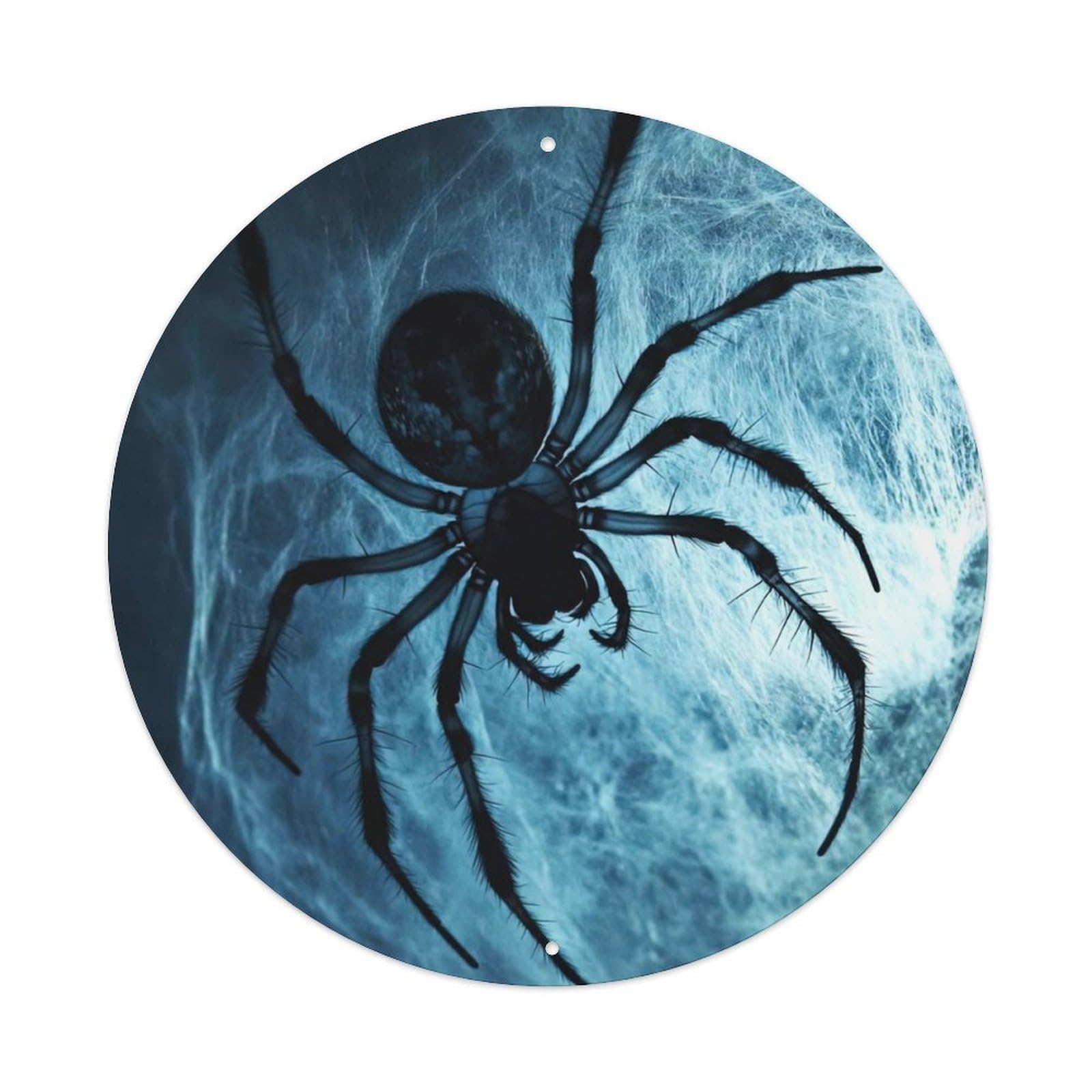 Animal The Big Black Spider Artwork Metal Tin Sign