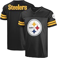 Vista 6 de FOCO NFL Camiseta para Hombre con Logo Oficial Wordmark para Día de Juego de Fútbol Americano Cuello en V
