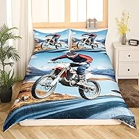 Vista 12 de Funda de edredón azul para niños y hombres, juego de ropa de cama de auto de carreras de graffiti, tamaño Queen, juegos de cama Grunge, ligero