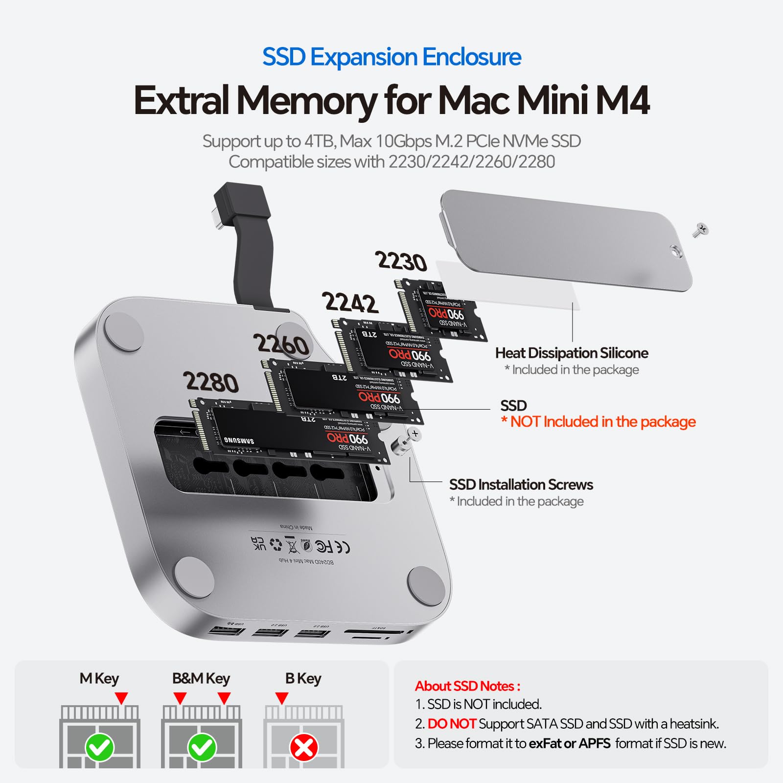 Amazon | PULWTOP USB C ハブ ドッキングステーション Mac Mini M4/M4
