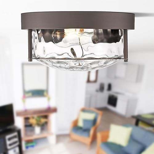 Miniatura 4 de Odeums Luces de techo de montaje empotrado, lámpara de techo de 2 luces para interiores, luz interior cercana al techo, lámpara de techo de pasillo