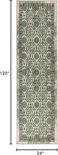Miniatura 136 de Antep Rugs - Alfombras antideslizantes (antideslizante) 4 x 6 con parte trasera de goma floral geométrica de bajo perfil para interiores