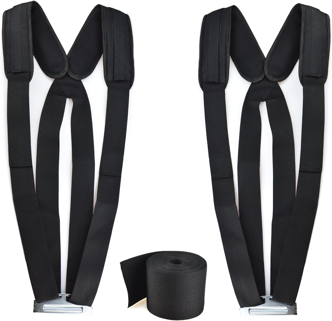 Moving Straps Lifting Shoulder 2 Person Lifting and Moving Strap Shoulder Harness Lifter Lifting Aid with Foam Pad 13 Feet Lifting Straps Carry Bag Max Load 600 Pound (Black)