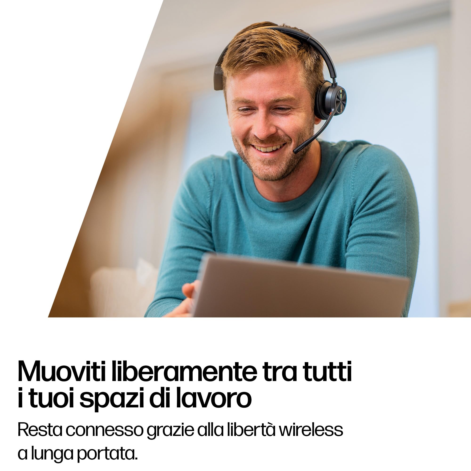 Poly Voyager 4310 UC, Cuffia Monoaurale Senza Filo, Connessione Bluetooth e Dongle USB-C BT700, Cuscinetto in Similpelle, Autonomia 24 Ore, Base per Ricarica, Compatibile con Windows 10 e macOS, Nero
