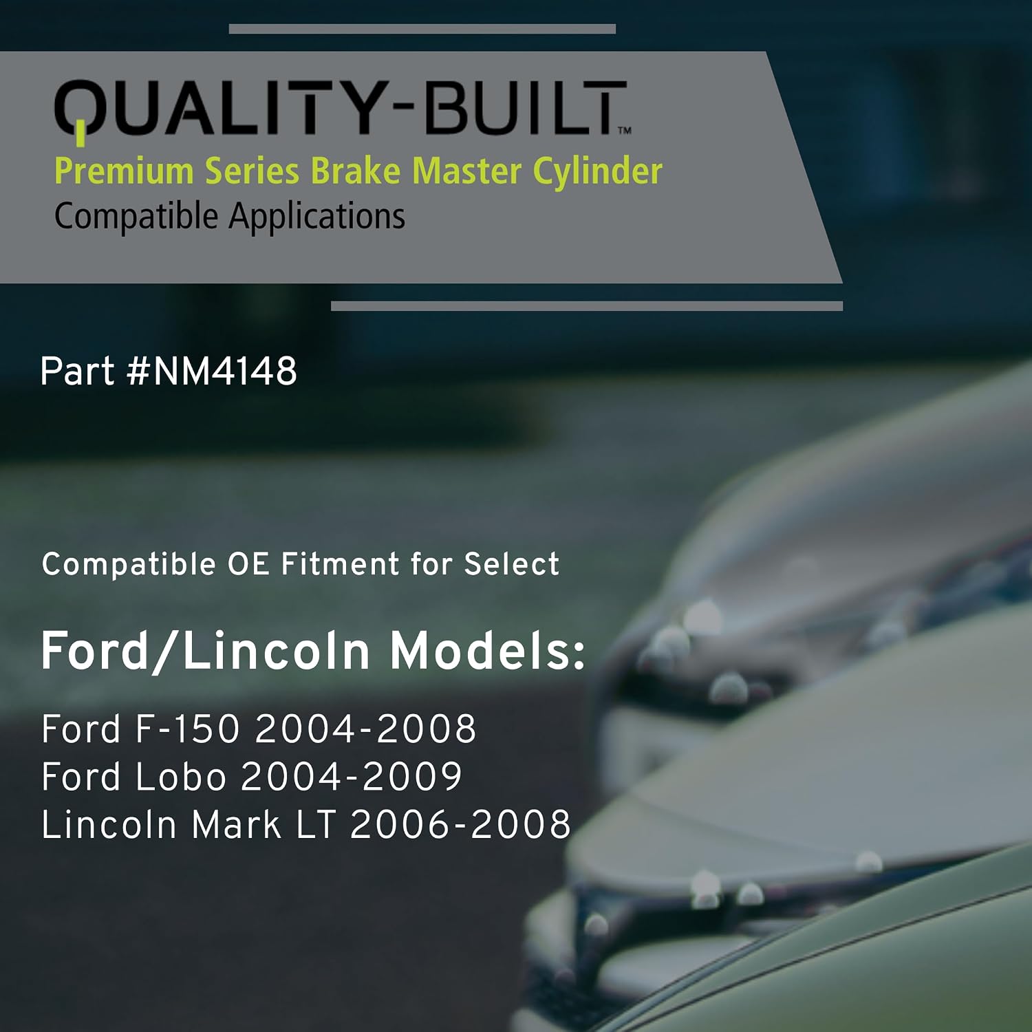 QUALITY-BUILT Brake Master Cylinder with Reservoir, NM4148, Compatible with 2004-2009 Ford/Lincoln (F-150,Lobo,Mark LT)