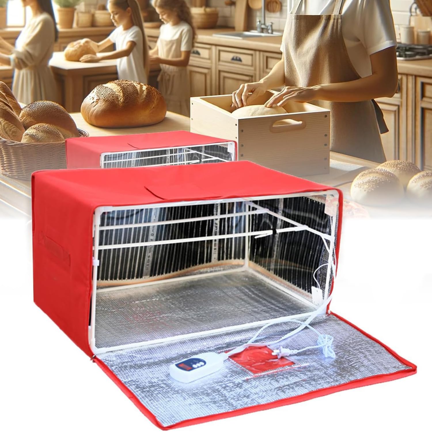 Home Ferment Bag - Double Layer Dough Fermentation Box for Bread, Yogurt, Natto, Rice Wine - 100W