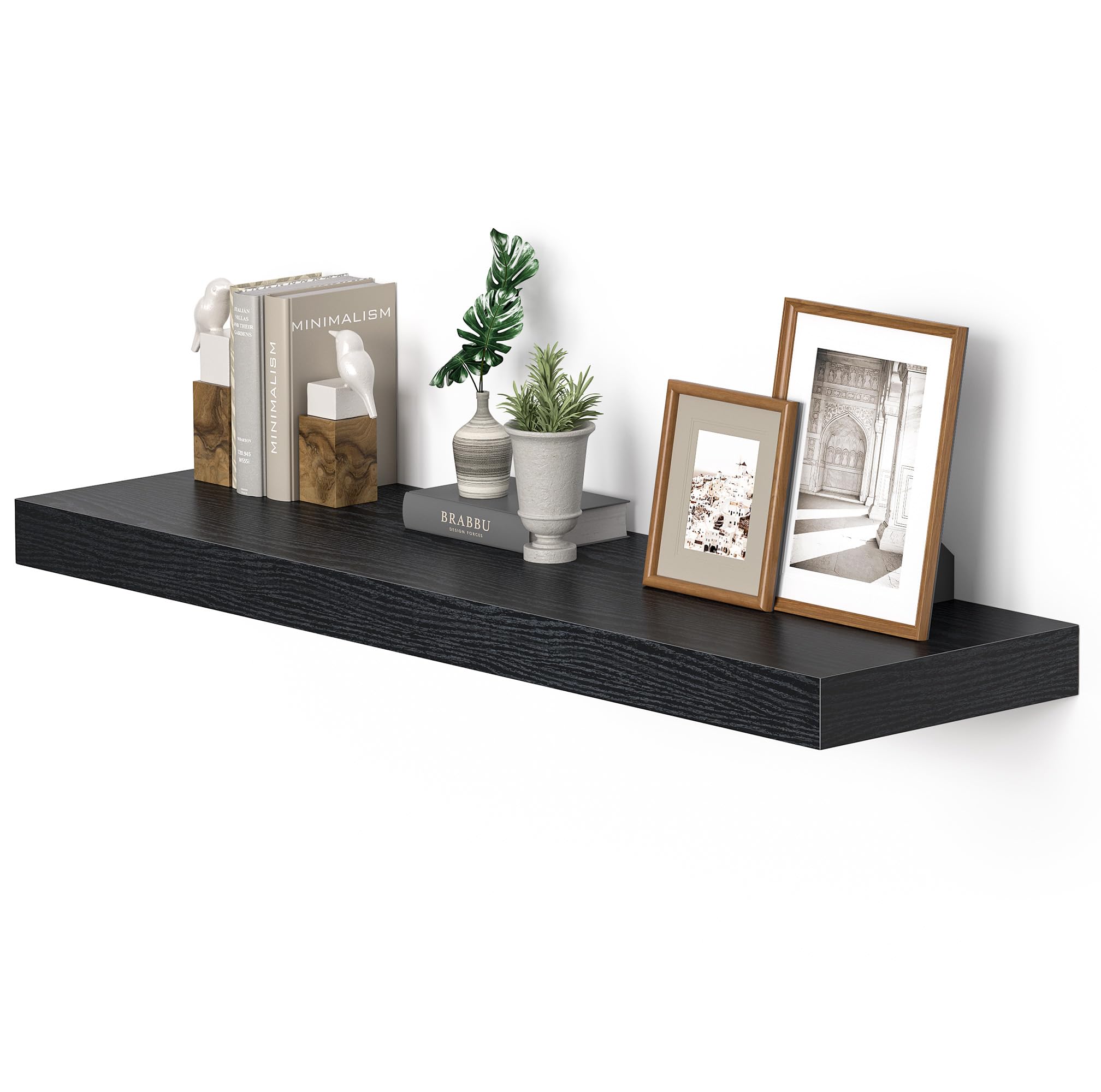 Vivelove Black Floating Shelves for Wall,Bathroom Shelves Shelf Over Toilet - Wall Mounted Modern Farmhouse 36 inch Set of 1