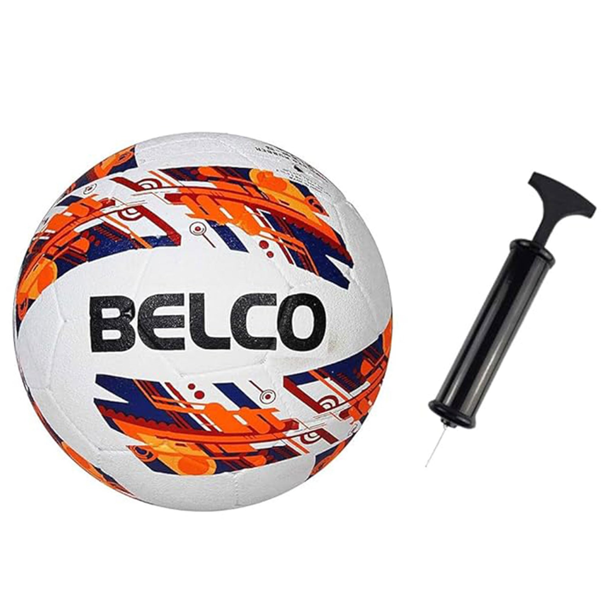 BELCO SPORTS Red Cyclone Rubber Moulded Football - High-Durability with Precision Control, and Optimal Performance for Professional Training (Size 5) (B07PNLZ5QY) Amazon Price History, Amazon Price Tracker