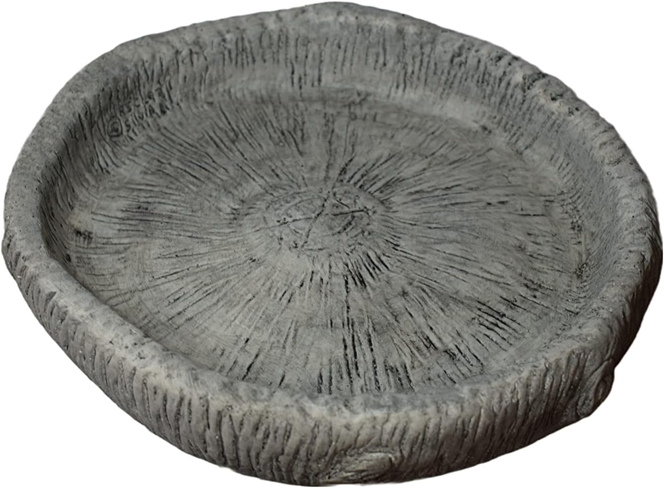 Tiny Fancy Squirrel/Wood Birdbath- Pre Aged- 24" Tall x 17" Dia