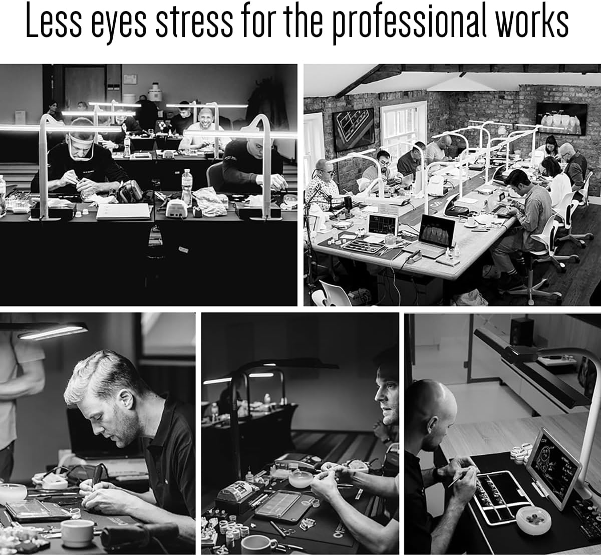 BroadwingX Melatonin Wide Professional LED Stand Desk Light, 5 Brightness Levels, 3 Color Temperatures