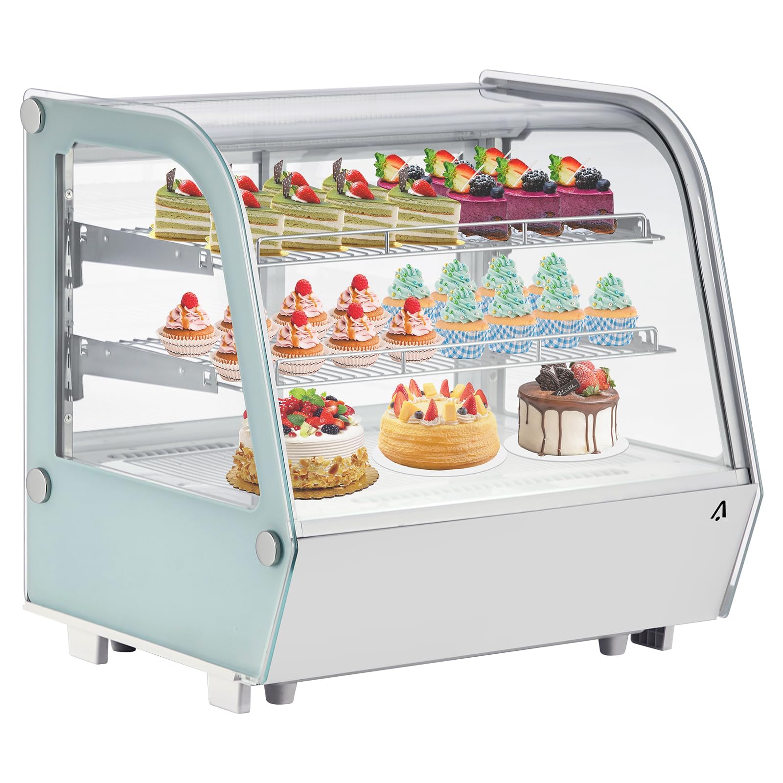 Garvee 4.2 Cu.Ft Refrigerated Display Case, Glass Door Cooler