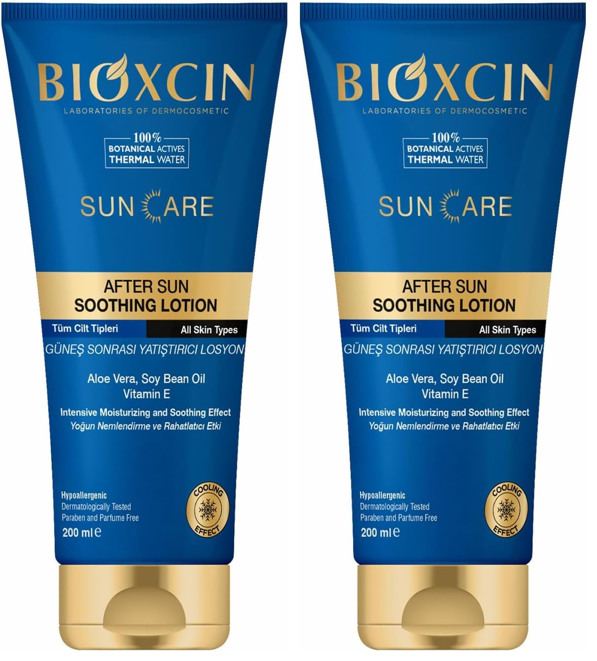 Bioxcin Sun Care Güneş Sonrası Krem Yatıştırıcı Nemlendirici Koruyucu, Aloe Vera Soya Yağı, Vitamin E, 200 ml (2 paketi)