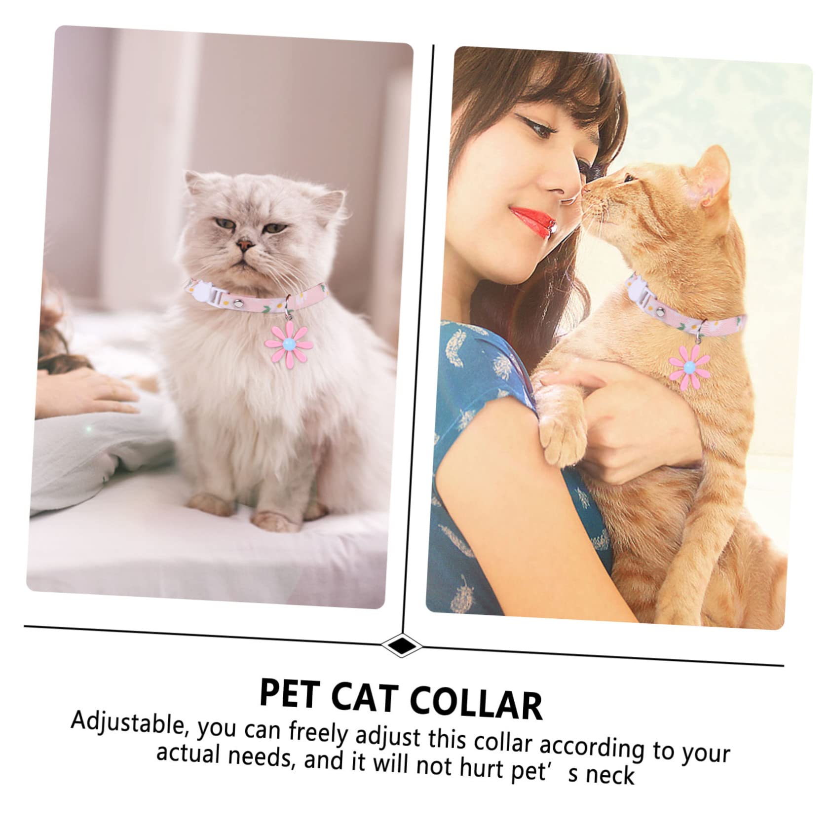 INOOMP 12stücke Verstellbares Katzenhalsband Mit Blumenanhänger Teiliges Set Für Katzen Und Kätzchen Für Alltag Und Farben Erhältlich Grün Gelb