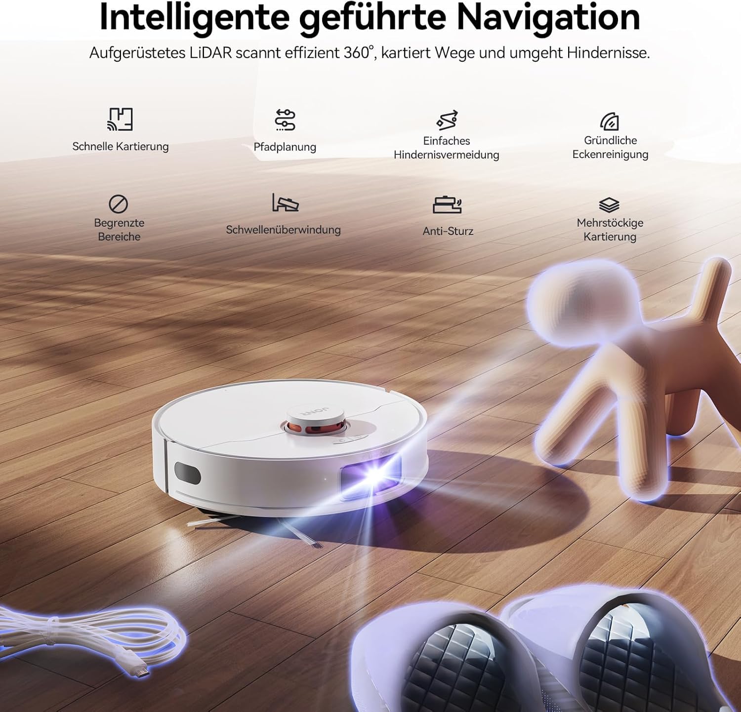 JONR T5 Pro 8150 Pa Robot Vacuum Cleaner - automatyczny odkurzacz, bezprzewodowy robot odkurzający, robot odkurzający sierść dla zwierząt z mope, suszenie na gorącym powietrzu, szczotka zapobiegająca