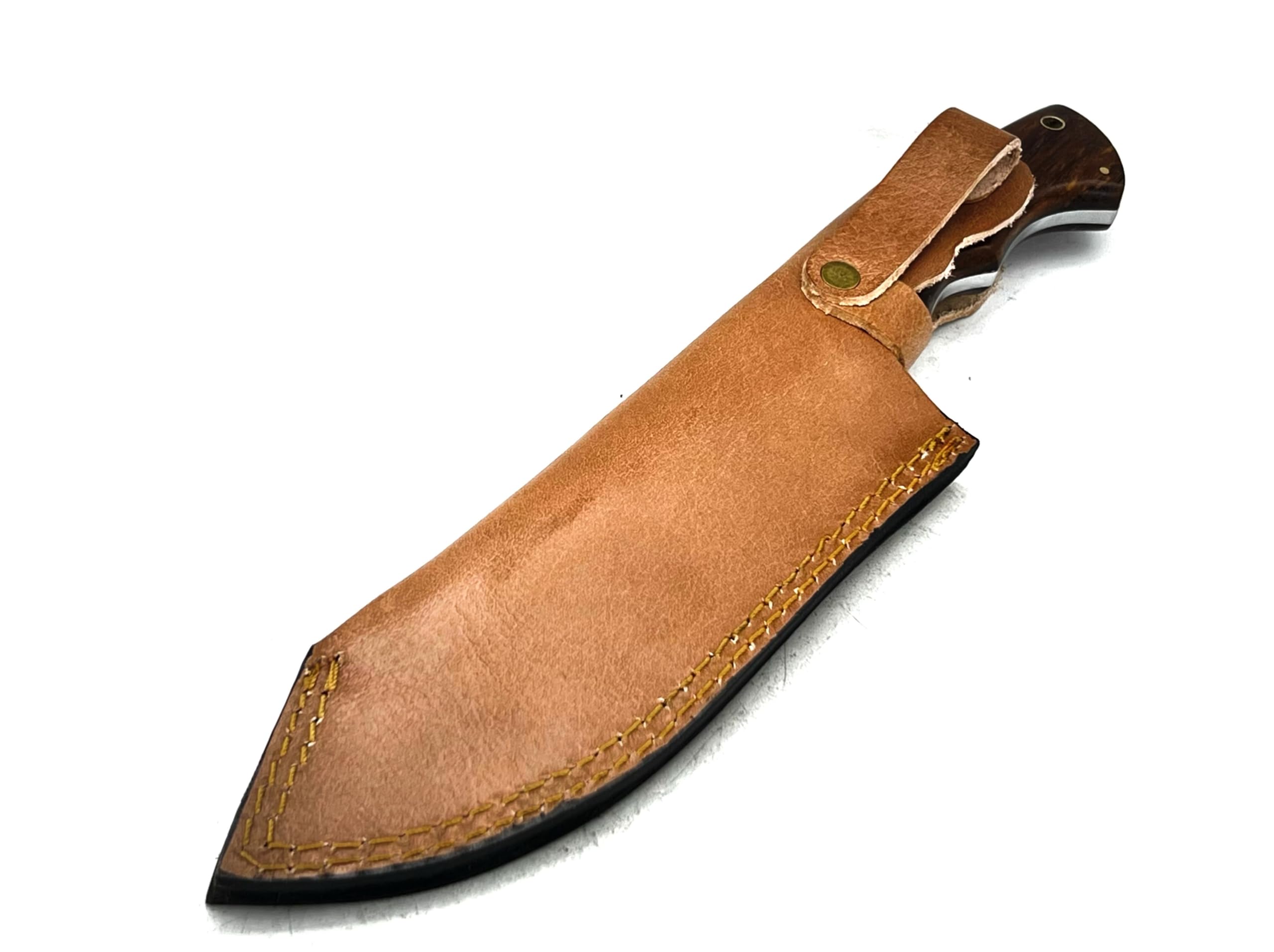 Coltello Artigianale in Acciaio Balestra Forgiato A Mano Manico Legno Lama Fissa-Coltello da Caccia Coltello da Collezione Coltello BUSHCRAFT