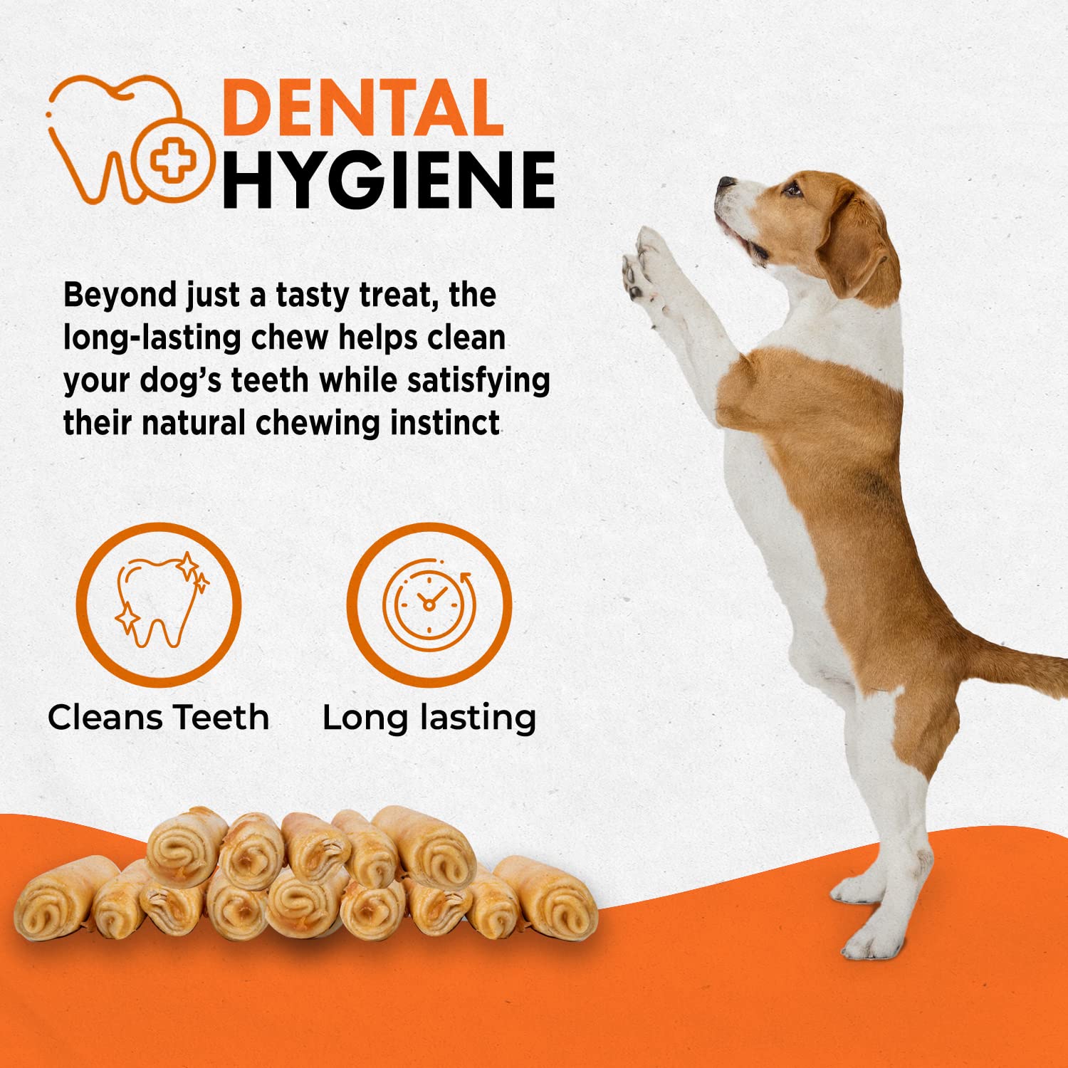 Canine Naturals Chicken Recipe Chew – Rohlederfreie Hundeleckerlis – aus den USA erhöhtem Huhn – ganz natürlich und leicht verdaulich – 5 Packungen mit 17,8 cm großen Rollen für Hunde 22,7-34 kg