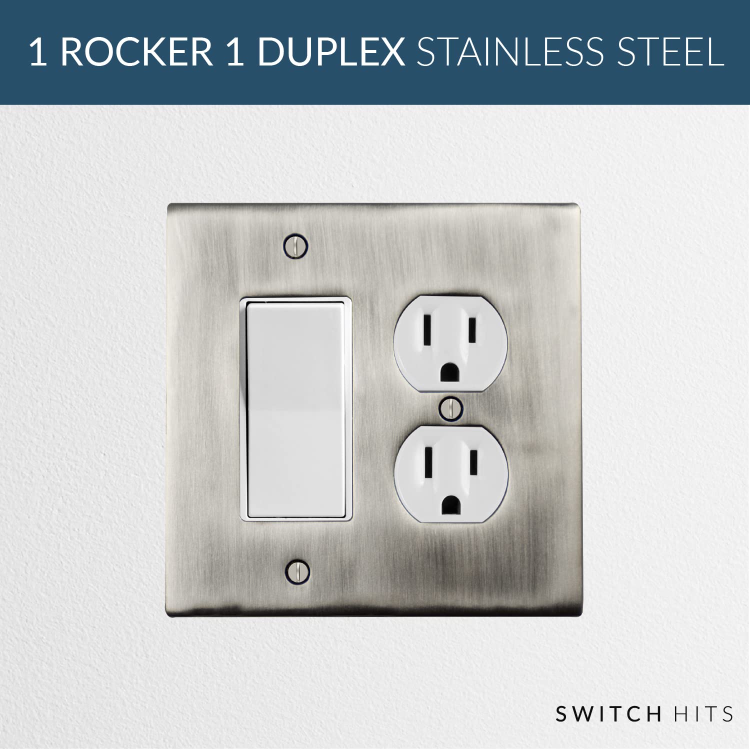 Power Outlet Rocker Snapklik.com : Switch Hits Professional Grade Stainless Steel Outlet ...