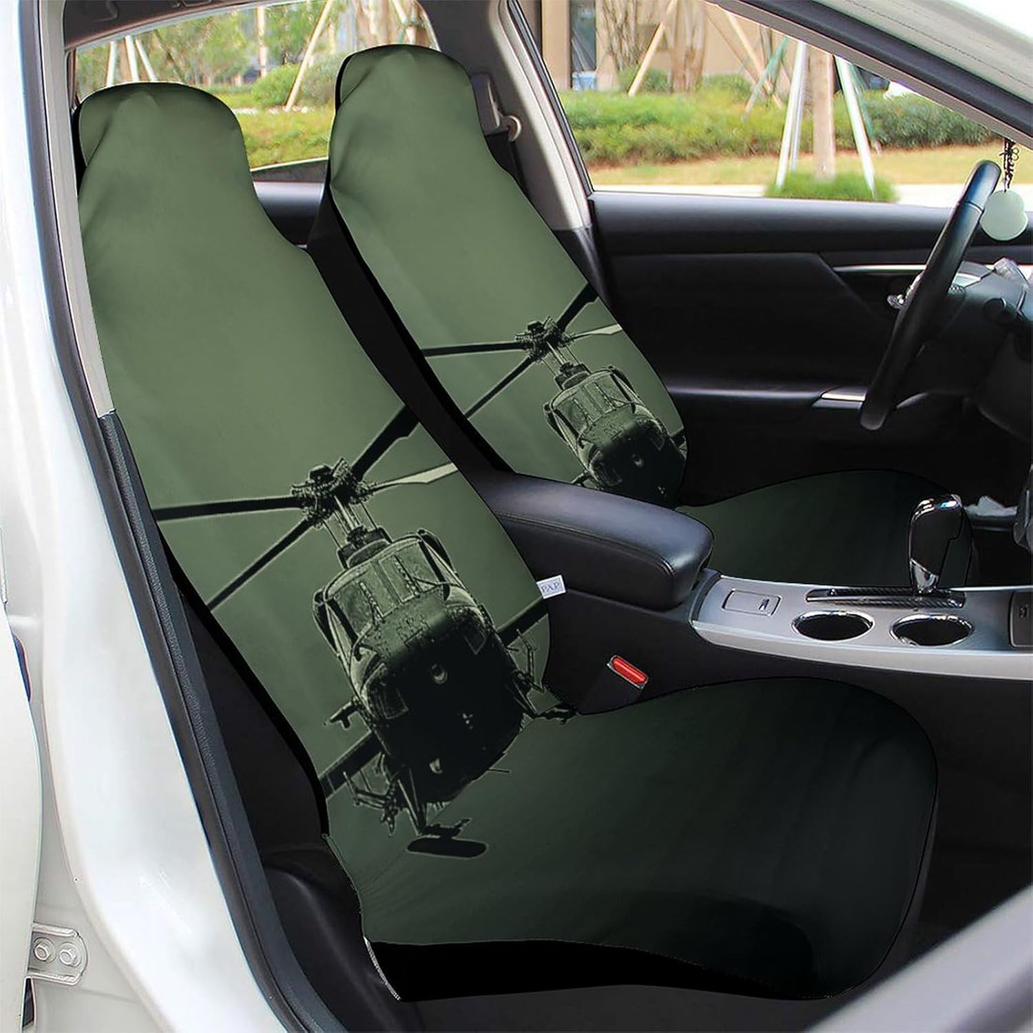 Car Seat Protector Easy to Install Cover Set with Non-Slip Backing Helicopter Car Seat Covers for Most Cars, Vans, Trucks, SUV