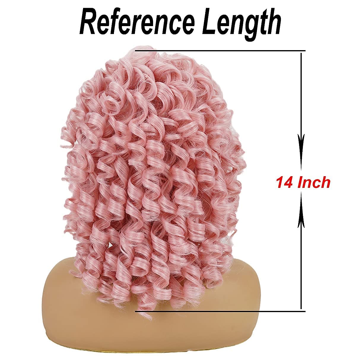 andromeda 2 Pcs Black Wig + Pink Wig