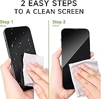 Vista 2 de EOTW Toallitas de pantalla de computadora envueltas individualmente prehumedecidas limpiador de monitor electrónico para iPhone, iPad, tableta, PC