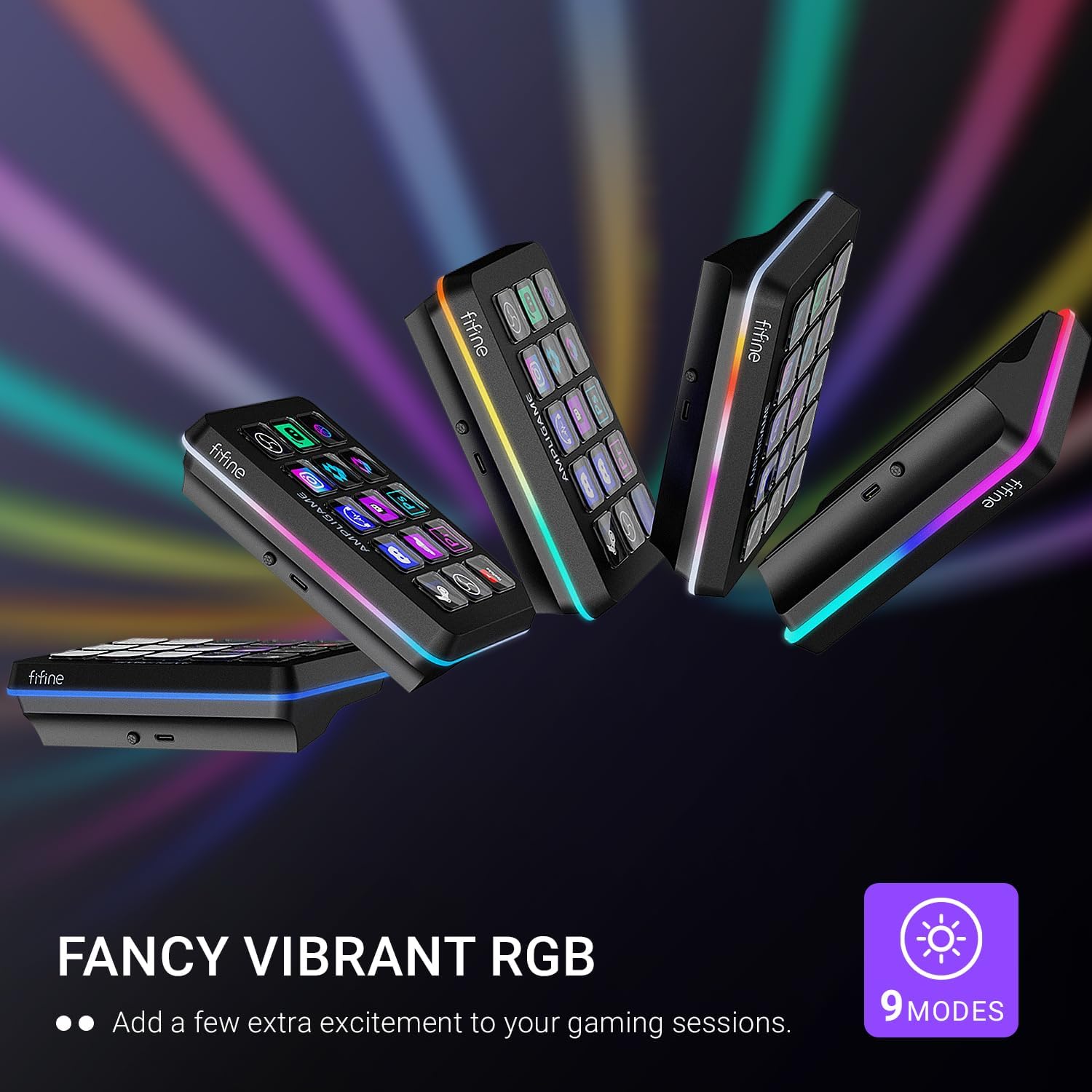 71UW+s8DJoL._AC_SL1500_ Fifine AmpliGame Stream Controller with 15 Macro Keys, Streaming Keyboard with Trigger Actions in OBS/Twitch/YouTube/Streamlabs, Shortcut Buttons Keypad Works with Mac and PC-D6