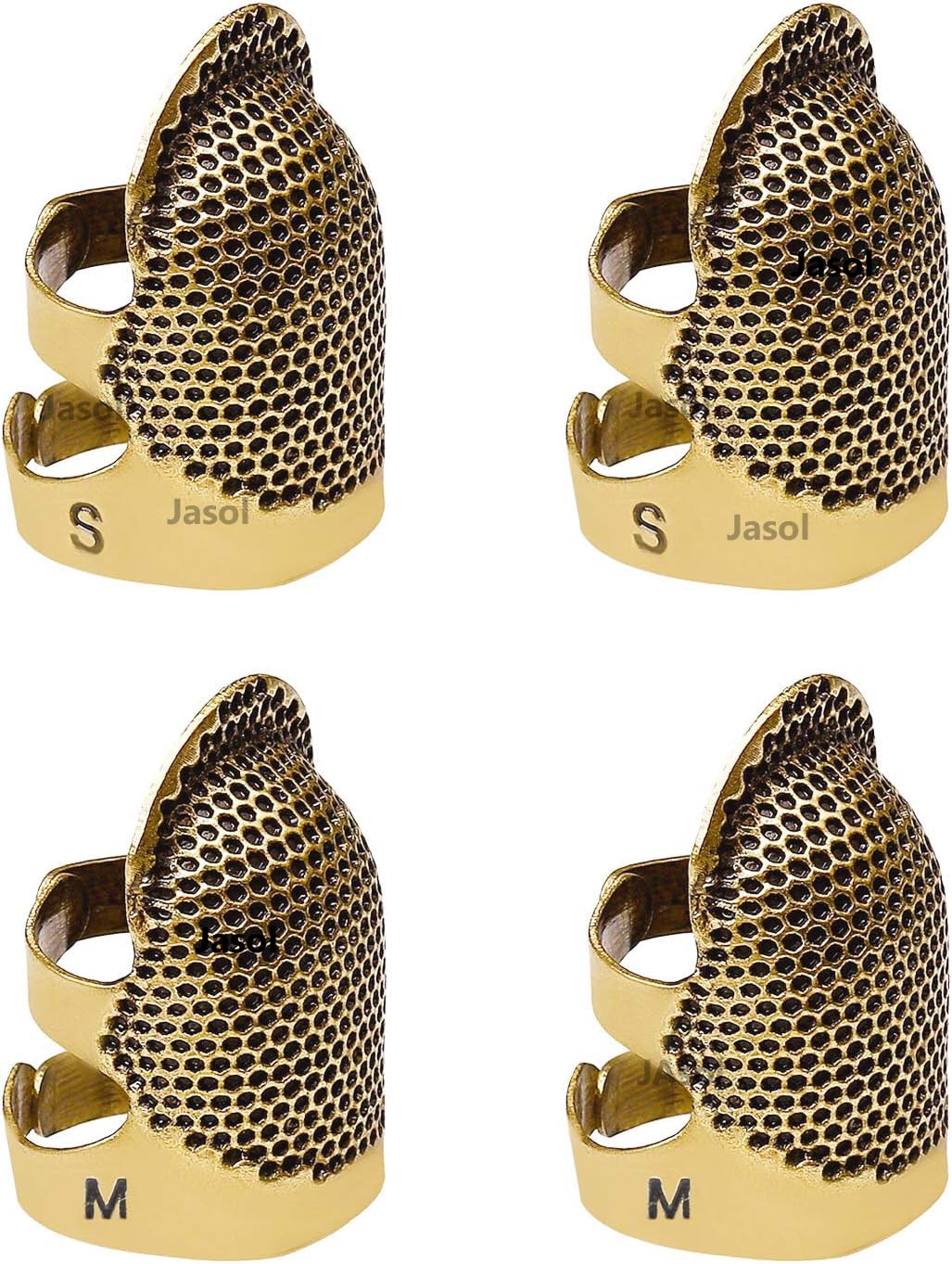 4 Pack Sewing Thimble Finger Protector, Adjustable DIY Sewing Tools Needlework Thimble (2 Sizes)-image-39