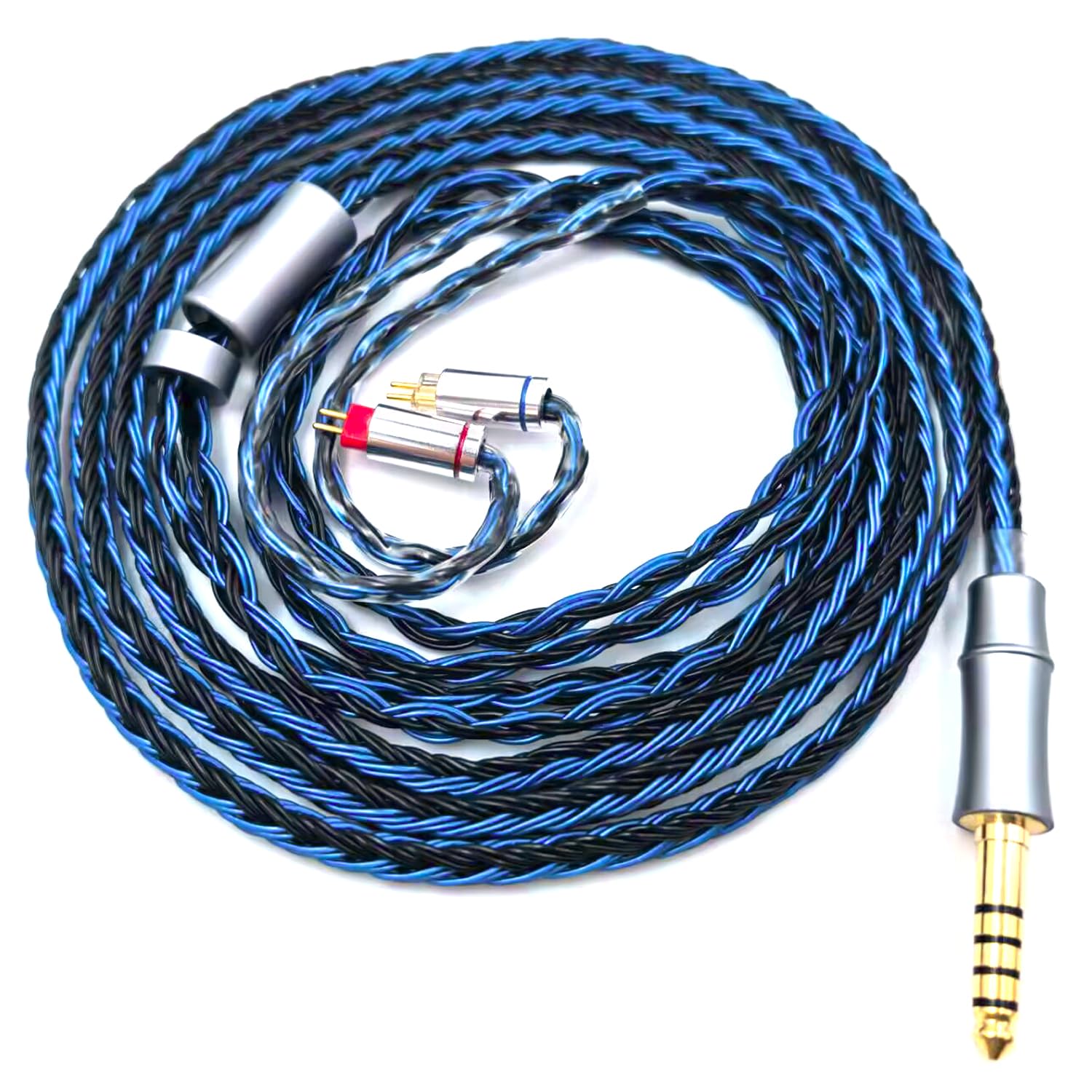 Cable de auriculares mejorado, cable de monitor intraural, cables IEM chapados en plata de 16 núcleos para KZ ZS10 ZSR ZST TRN V90 BL03, etc., funciona en audiófilo músico (0.78mm-2pin 1.5 m