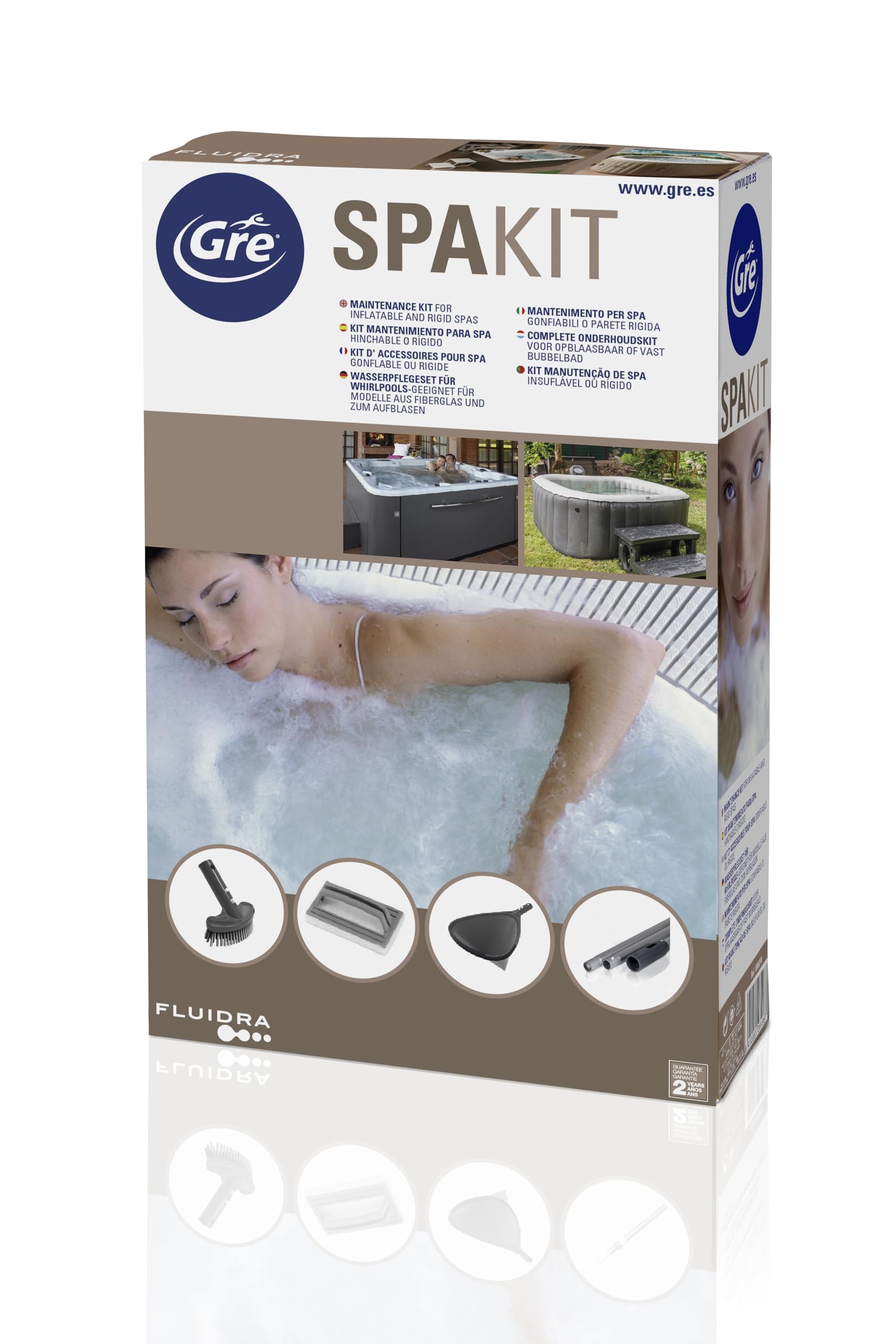 Gre KMSPA - Kit Limpiafondos para Spas hinchables o rígidos. para el Fondo y Superficie del SPA.