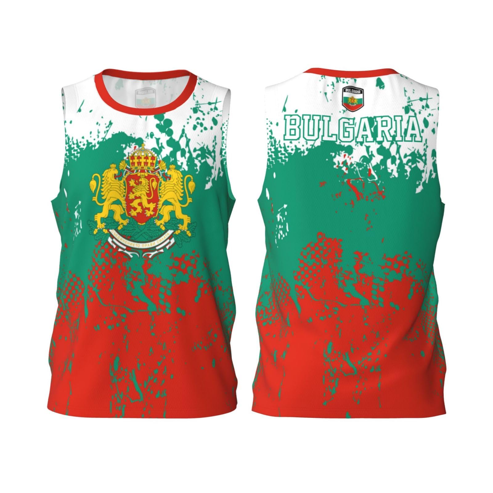Bulgaria Flag Grain Basketball Jersey Shirt Team Up Sports 3D Full Print Design Jerseys Black