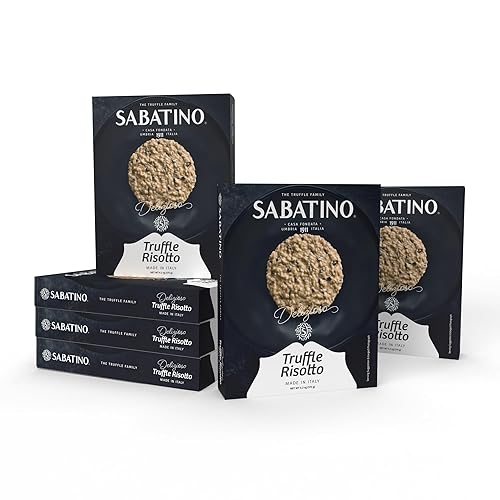 Sabatino Tartufi Risotto Gourmet Risotto con trufas negras listo para comer, todo natural, nonGmo, trufa, paquete de 6, 6.2 onzas