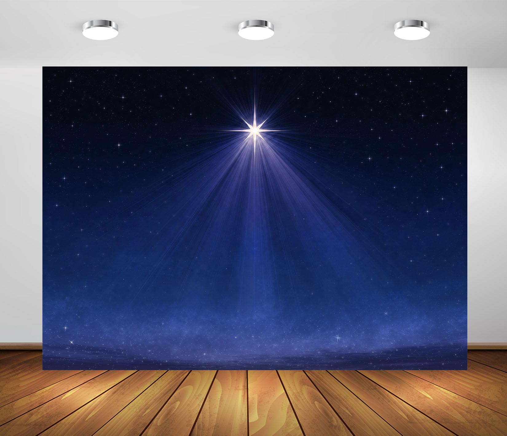 10x8FT (3x2.5m) Stella Di Natale Radiante Sfondo Fotografico