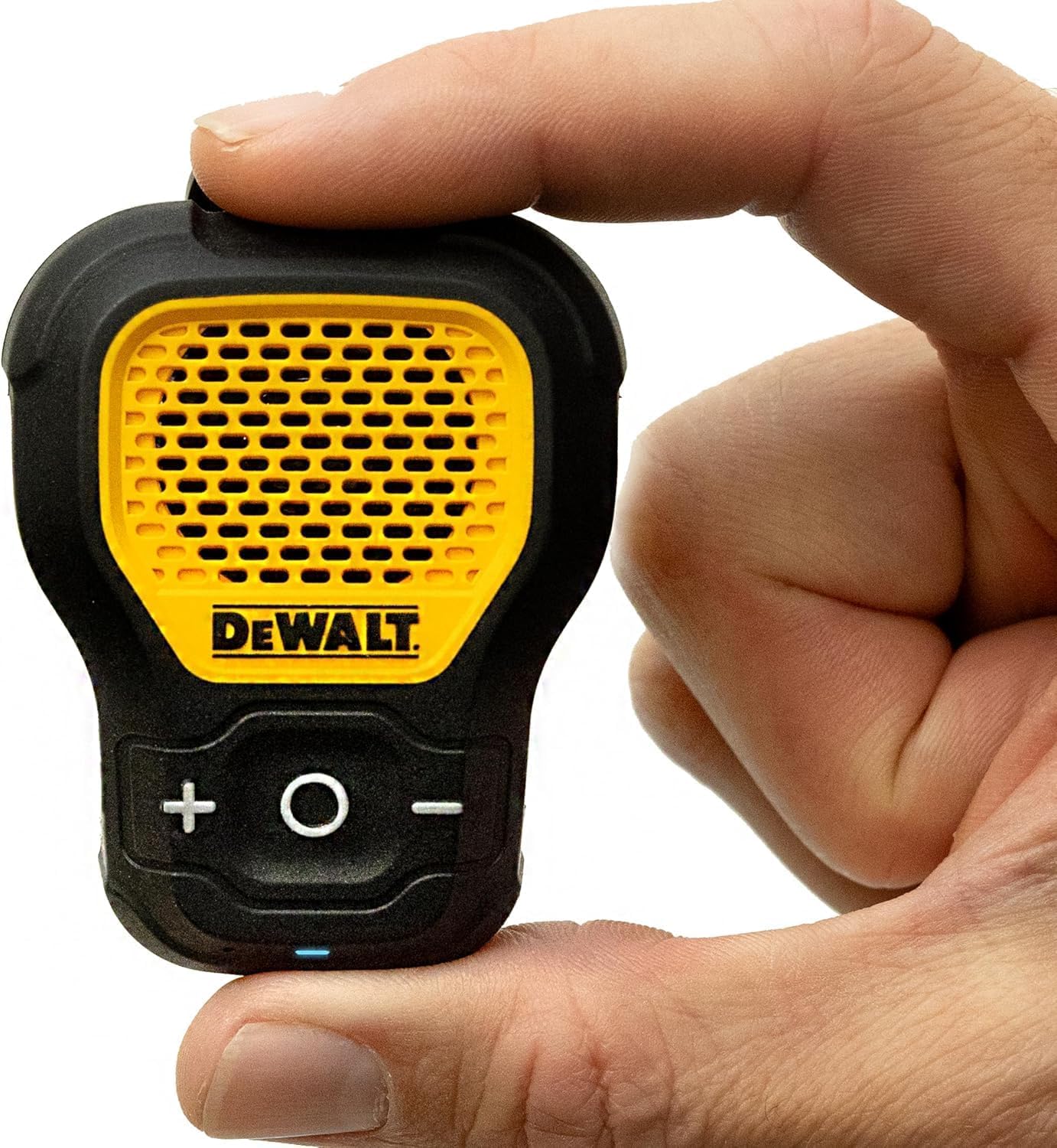 DEWALT Altavoz Bluetooth Portátil, Emparejamiento Estéreo Inalámbrico, Resistente al Agua, magnético, con Clip, micrófono Incorporado, 10 Horas Reproducción, música/Llamadas Manos Libres