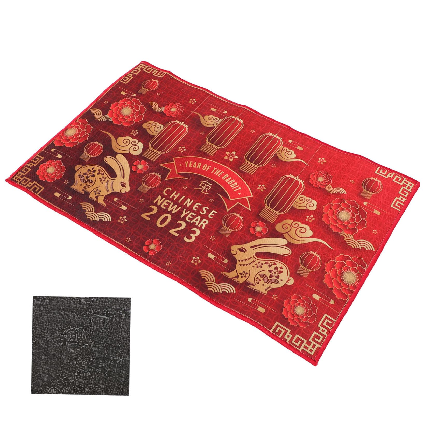 Alfombra de piso de Año Nuevo Chino roja para decorar tu cocina o baño con alegría